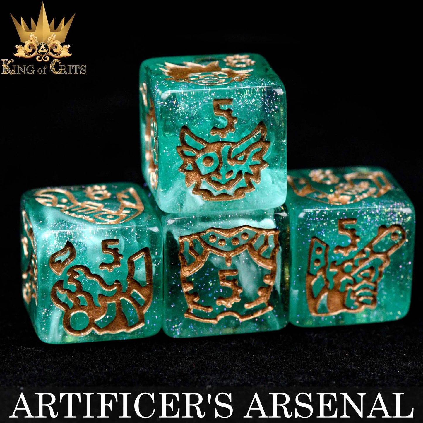 "ARTEFICER'S ARSENAL" - RESIN DICE - KING OF CRITS ORIGINAL