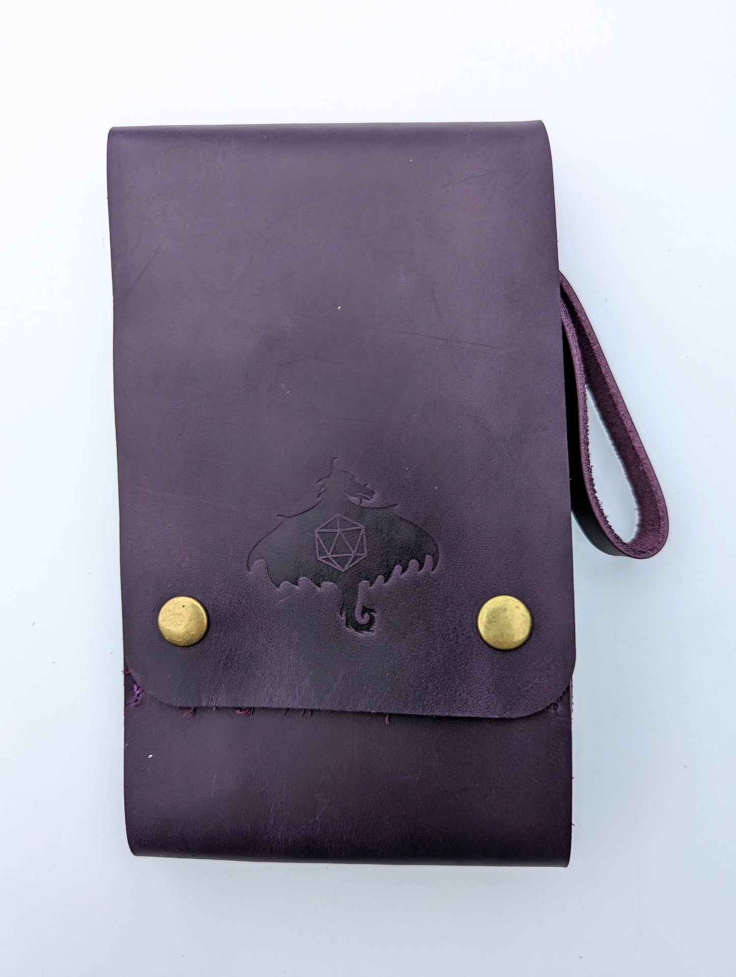 HÜTER DER RELIKTE - WÜRFELTASCHE - LEDER - MIT GLASBEHÄLTERN