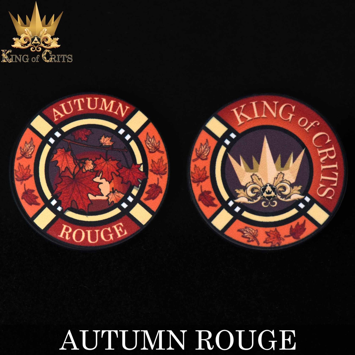 "AUTUMN ROUGE" - FALL RESIN DICE SET - KING OF CRITS ORIGINAL