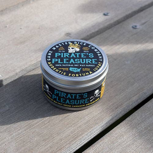 "PIRATE'S PLEASURE" - SCENTED GAMING CANDLE - CITRUS & SEA SALT