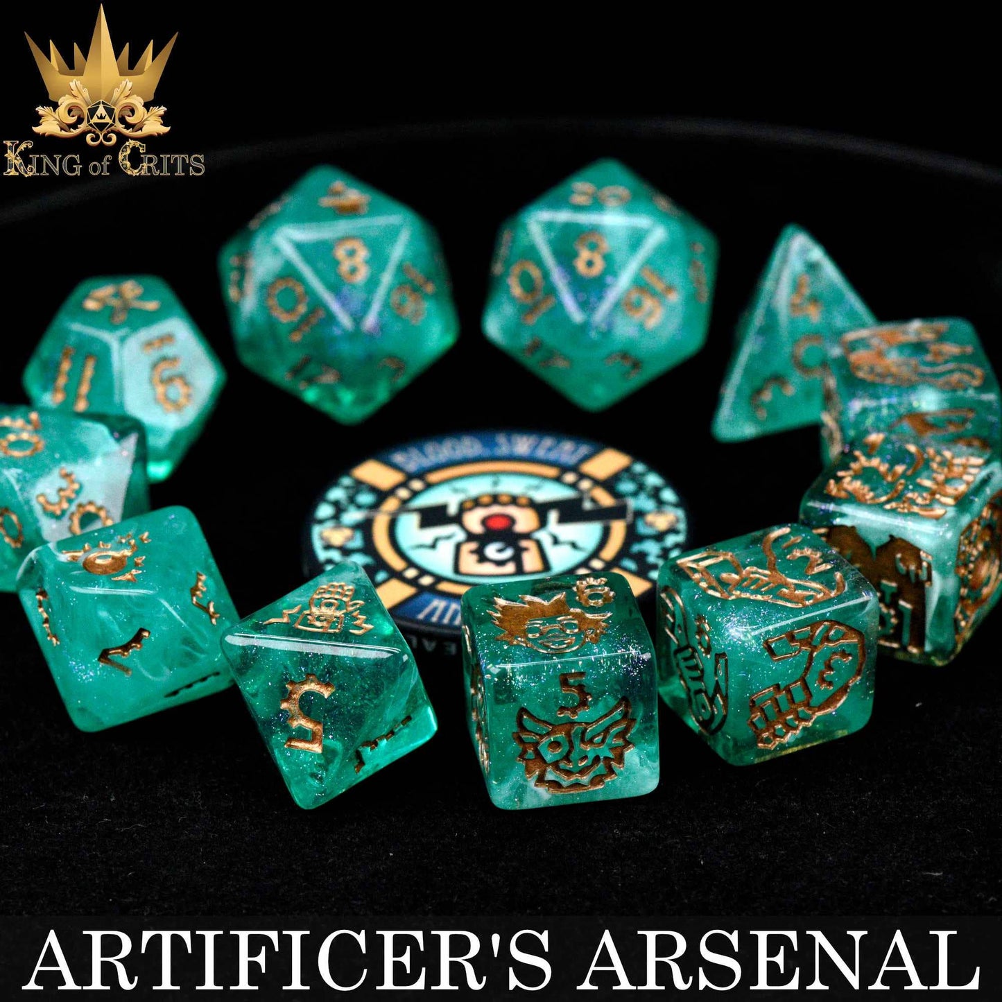 "ARTEFICER'S ARSENAL" - RESIN DICE - KING OF CRITS ORIGINAL