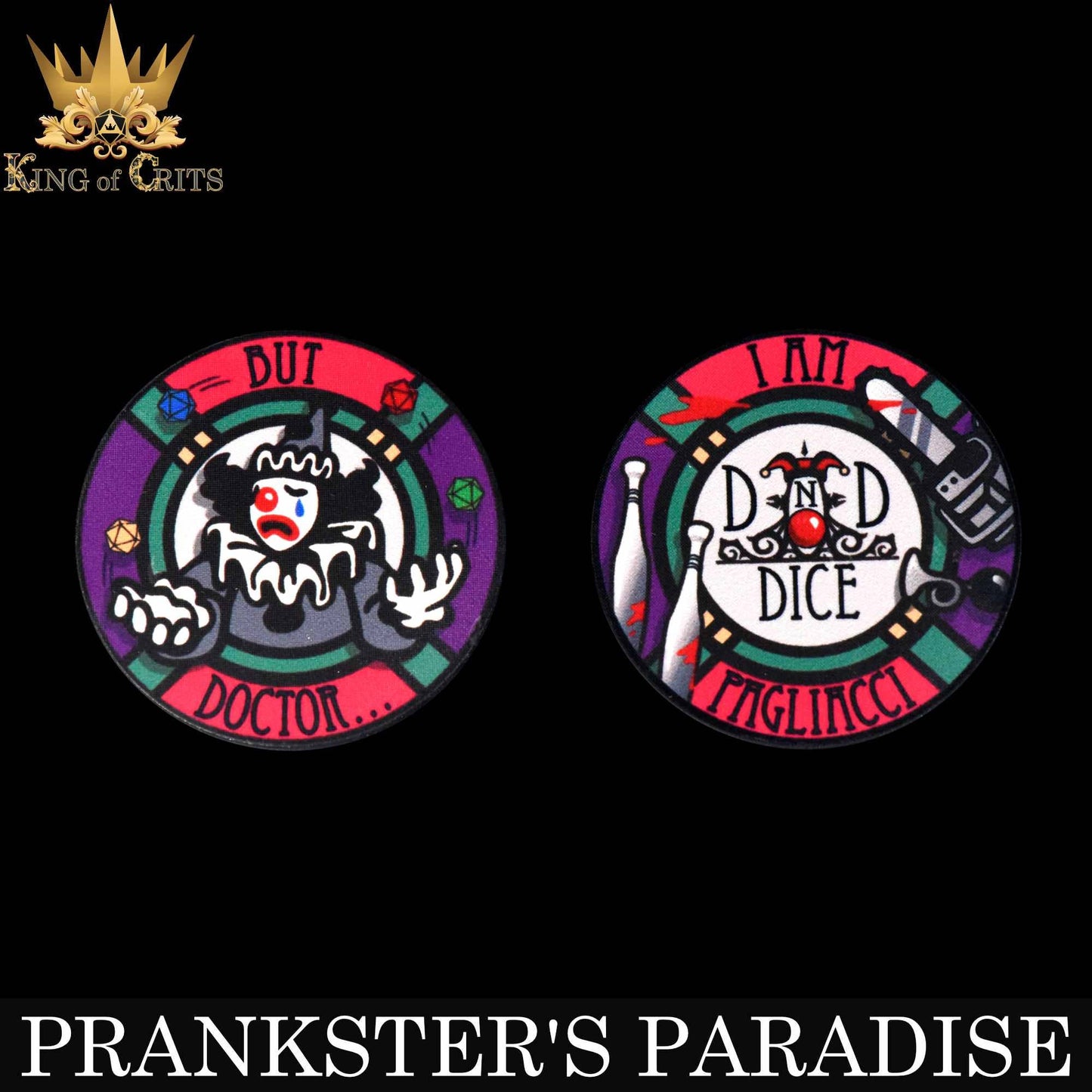 "PRANKSTER'S PARADISE" - RESIN DICE - KING OF CRITS ORIGINAL