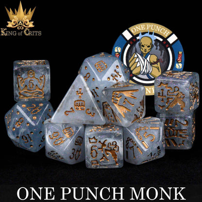 "ONE PUNCH MONK" - RESIN DICE SET - KING OF CRITS ORIGINAL