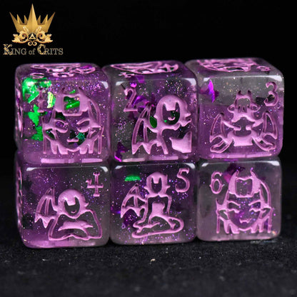"FAIRY FLIGHT" - BUTTERFLY RESIN DICE SET - KING OF CRITS ORIGINAL
