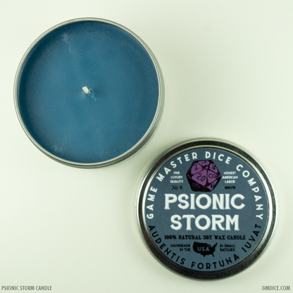"PSIONIC STORM" - SCENTED CANDLE - EARTHY & FLORAL FRAGRANCE