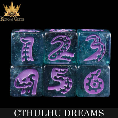 "CTHULU DREAMS" - RESIND DICE SET - KING OF CRITS ORIGINAL