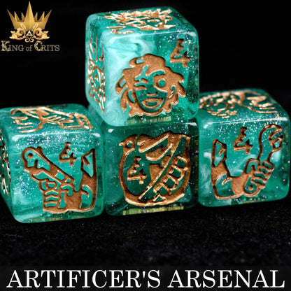 "ARTEFICER'S ARSENAL" - RESIN DICE - KING OF CRITS ORIGINAL