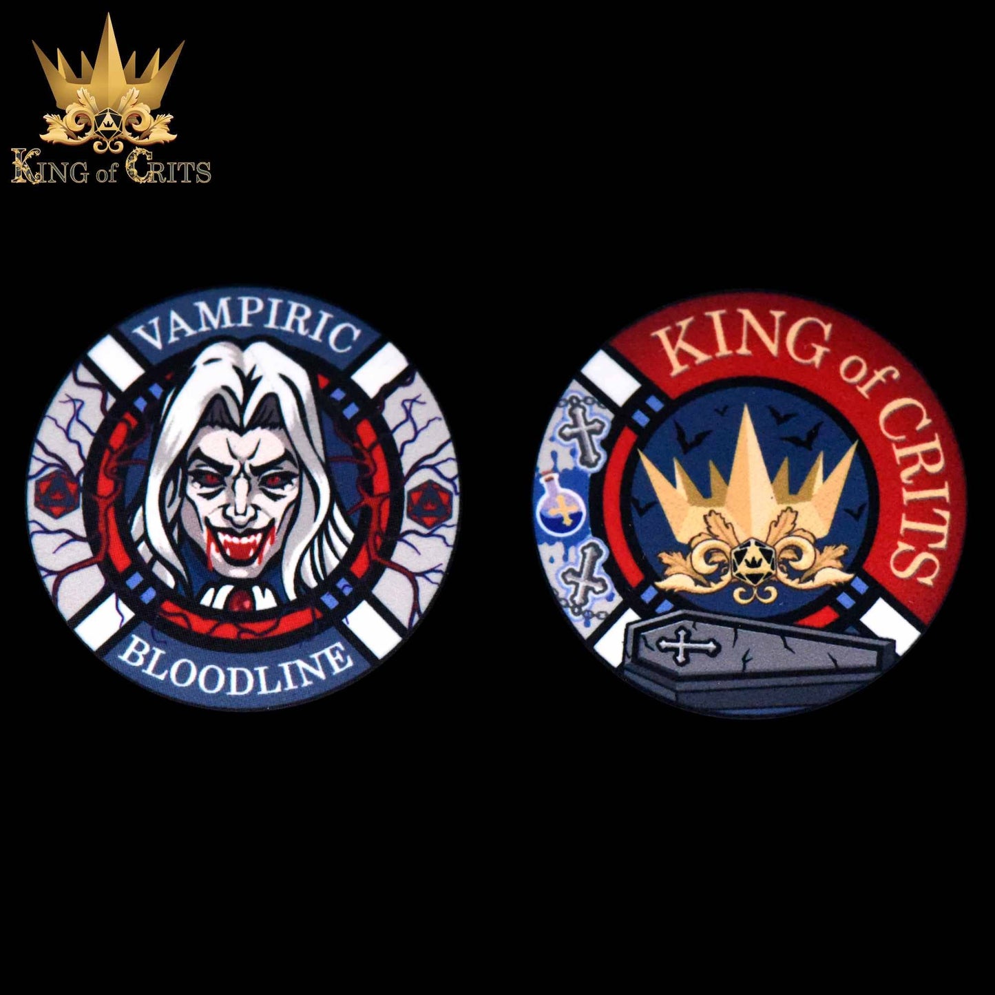 "VAMPIRIC BLOODLINE" - RESIN DICE SET - KING OF CRIT ORIGINAL