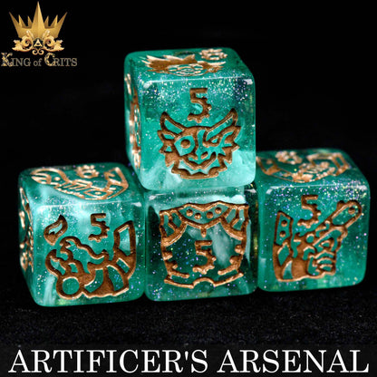 "ARTEFICER'S ARSENAL" - RESIN DICE - KING OF CRITS ORIGINAL