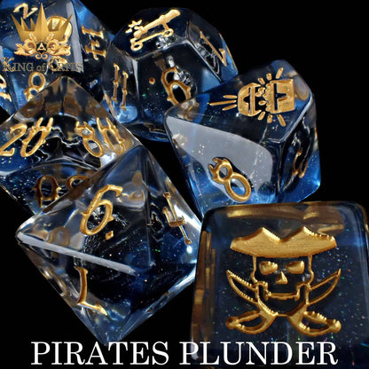 "PIRATE'S PLUNDER" - SWASHBUCKLER DICE SET - KING OF CRITS ORIGINAL
