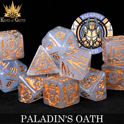 "PALADIN'S OATH" - RESIN DICE SET - KING OF CRITS ORIGINAL