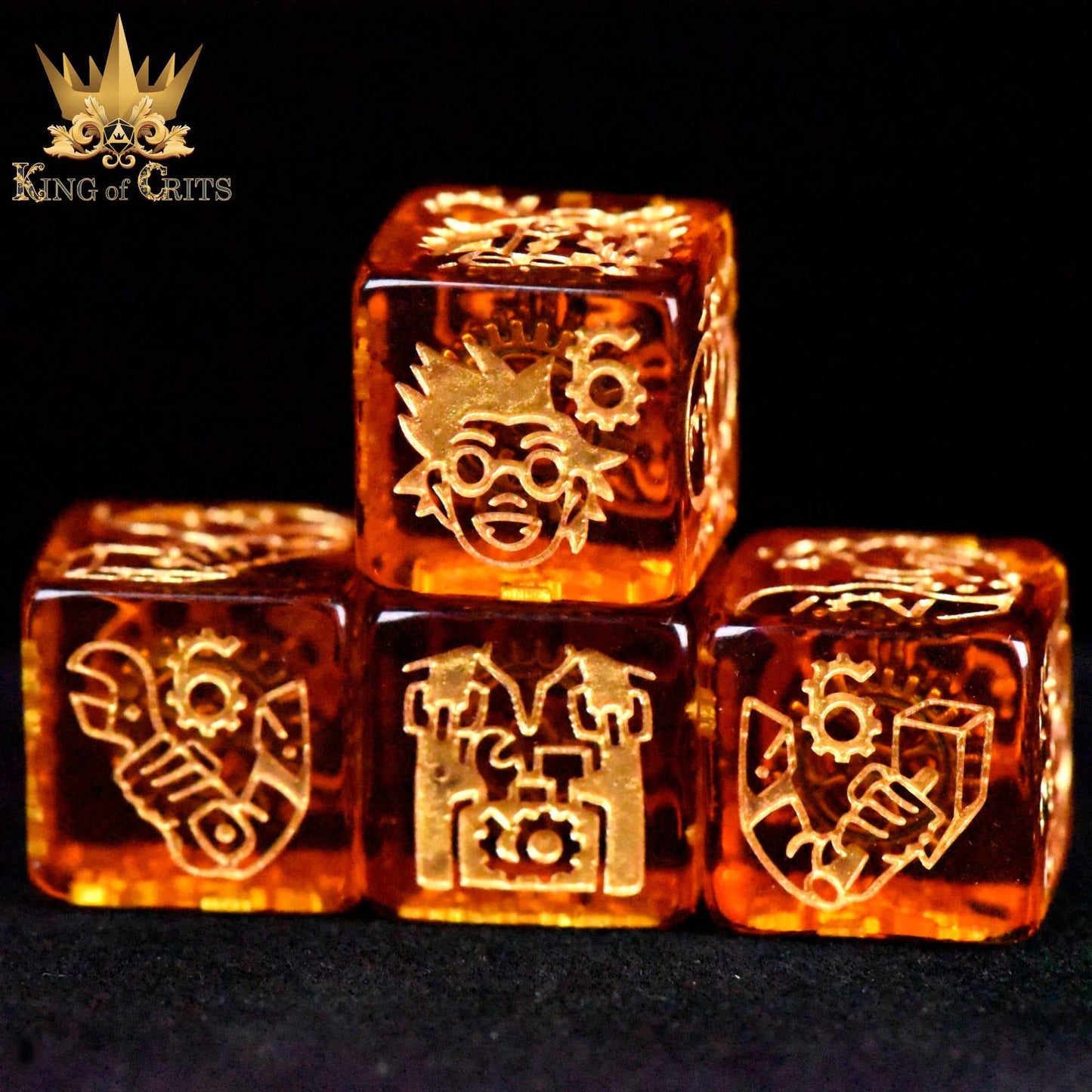 "ANCIENT ARTIFICER" - GEAR DICE SET - KING OF CRITS ORIGINAL