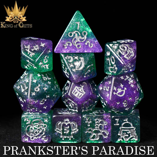 "PRANKSTER'S PARADISE" - RESIN DICE - KING OF CRITS ORIGINAL