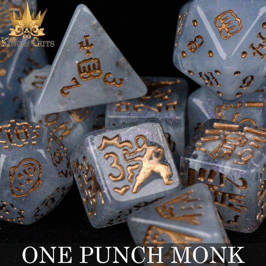 "ONE PUNCH MONK" - RESIN DICE SET - KING OF CRITS ORIGINAL