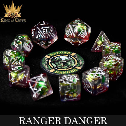 "RANGER DANGER" - HUNTER DICE SET - CING OF CRITS ORIGINAL