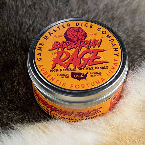 "BARBARIAN RAGE" - IMMERSIVE SCENTED CANDLE - CEDAR & BERGAMOT