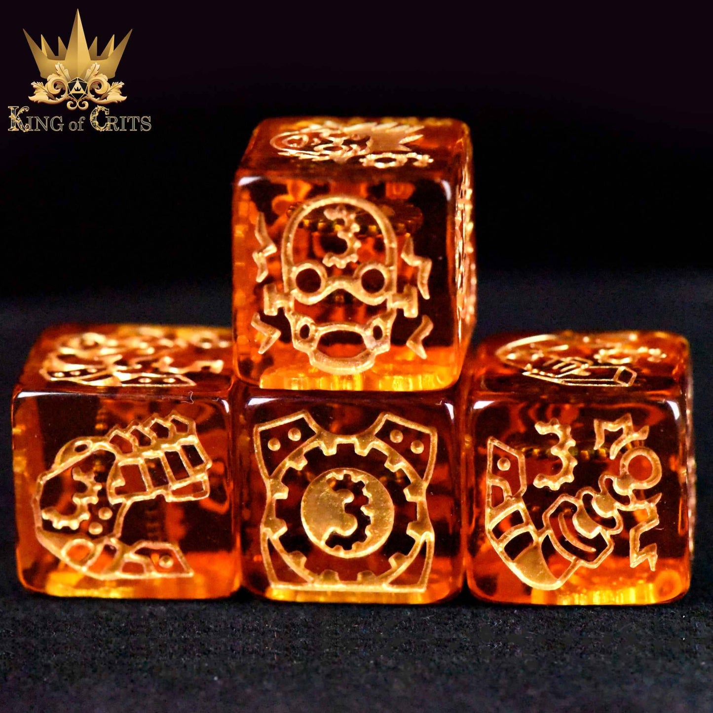 "ANCIENT ARTIFICER" - GEAR DICE SET - KING OF CRITS ORIGINAL