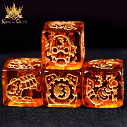 "ANCIENT ARTIFICER" - GEAR DICE SET - KING OF CRITS ORIGINAL