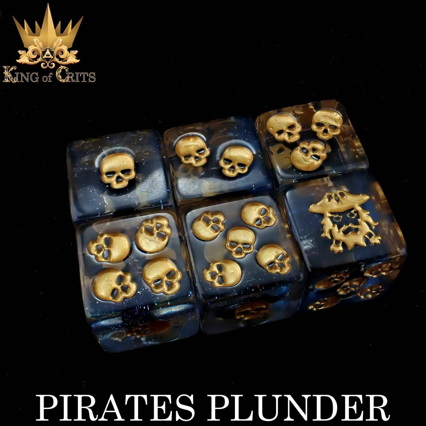 "PIRATE'S PLUNDER" - SWASHBUCKLER DICE SET - KING OF CRITS ORIGINAL