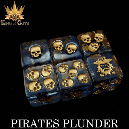 "PIRATE'S PLUNDER" - SWASHBUCKLER DICE SET - KING OF CRITS ORIGINAL