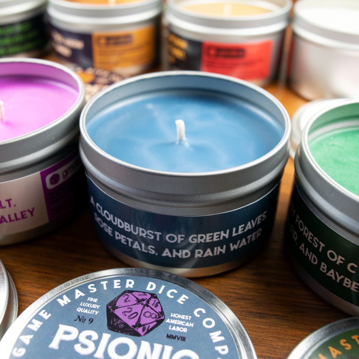 "PSIONIC STORM" - SCENTED CANDLE - EARTHY & FLORAL FRAGRANCE