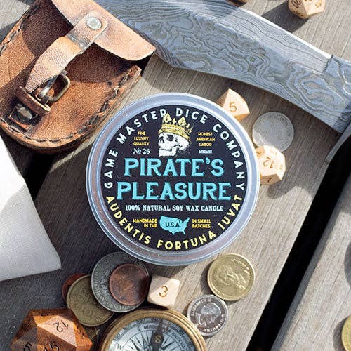 "PIRATE'S PLEASURE" - SCENTED GAMING CANDLE - CITRUS & SEA SALT