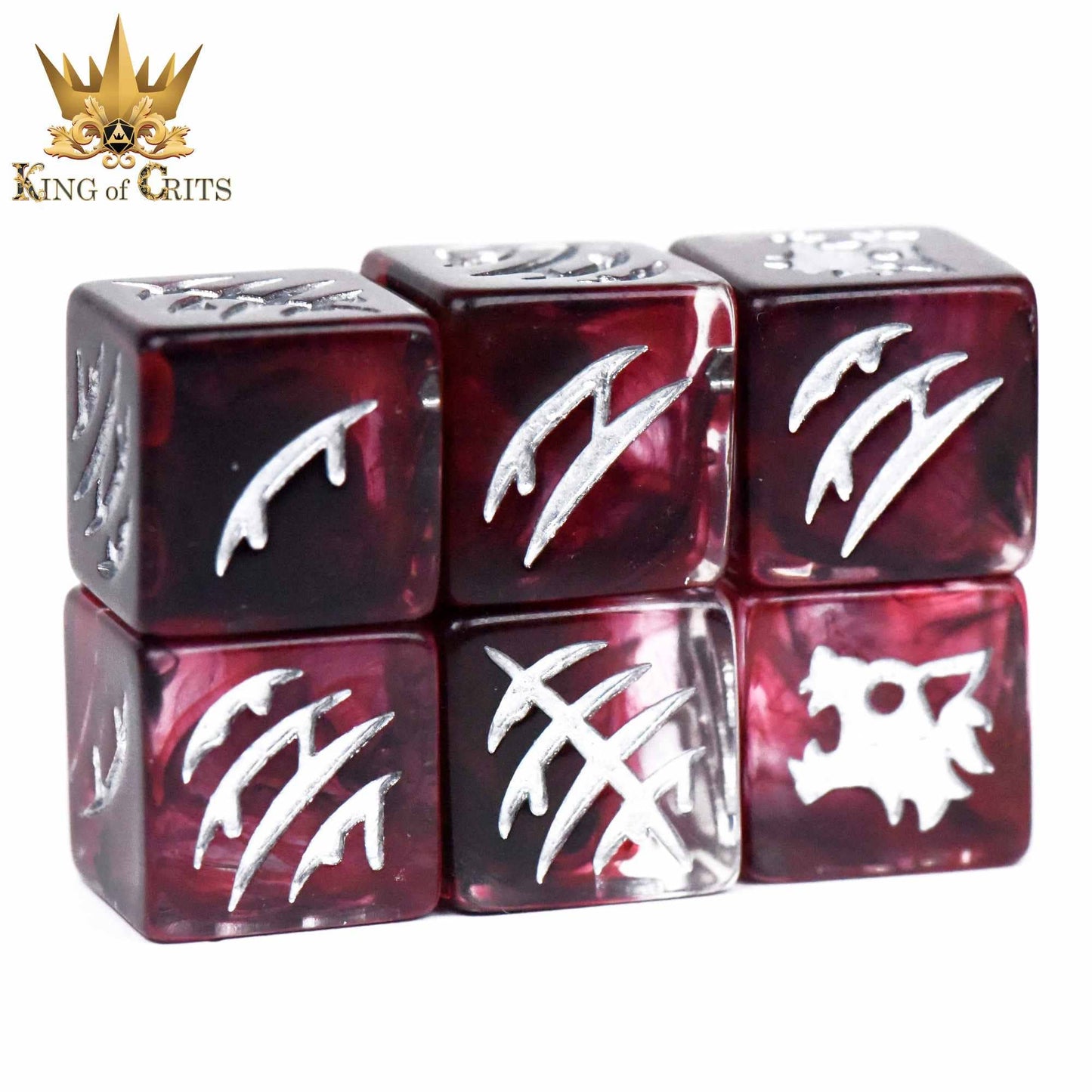 "BLOOD HUNTER" - 12 PIECE DICE SET - KING OF CRITS ORIGINAL