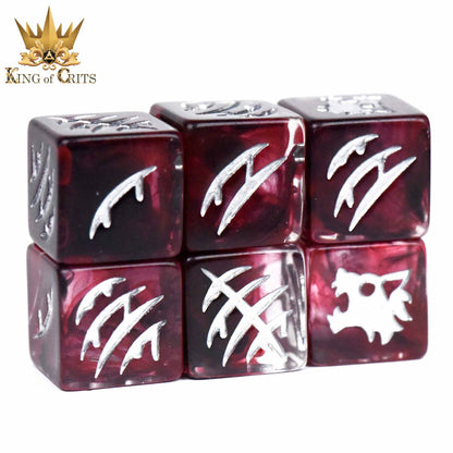 "BLOOD HUNTER" - 12 PIECE DICE SET - KING OF CRITS ORIGINAL