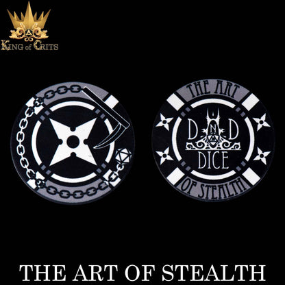 "THE ART OF STEALTH" - ROGUE INSPIRED DICE SET - KING OF CRITS ORIGINAL