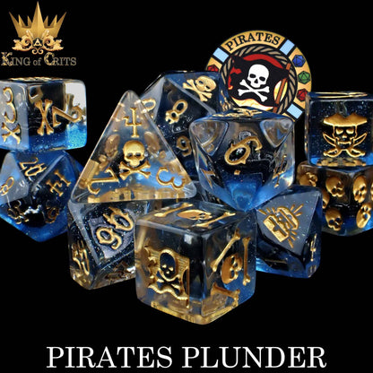 "PIRATE'S PLUNDER" - SWASHBUCKLER DICE SET - KING OF CRITS ORIGINAL