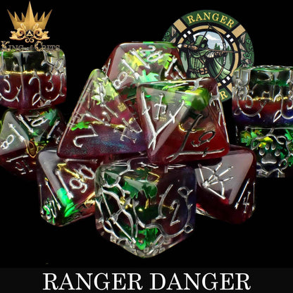 "RANGER DANGER" - HUNTER DICE SET - CING OF CRITS ORIGINAL