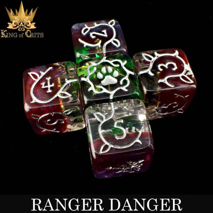 "RANGER DANGER" - HUNTER DICE SET - CING OF CRITS ORIGINAL