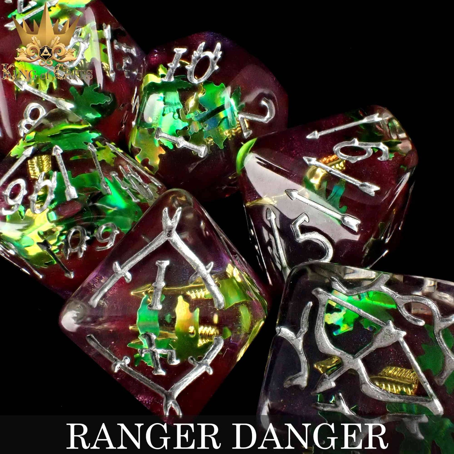 "RANGER DANGER" - HUNTER DICE SET - CING OF CRITS ORIGINAL