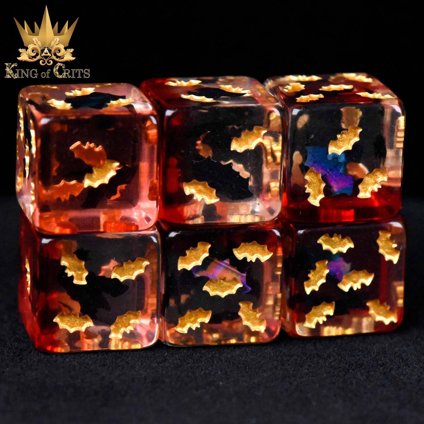 "BLOOD BATS & BEYOND" - RESIN DICE SET - KING OF CRIT ORIGINALS