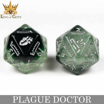 "PLAGUE DOCTOR" - 11 PIECE DICE SET - KING OF CRITS ORIGINAL