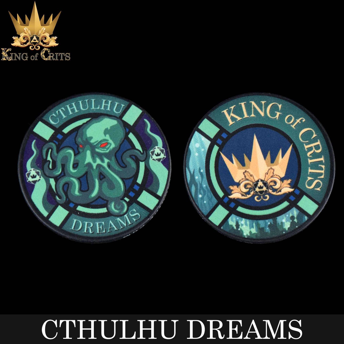 "CTHULU DREAMS" - RESIND DICE SET - KING OF CRITS ORIGINAL