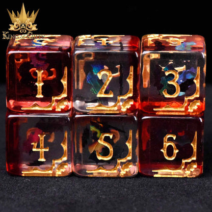 "BLOOD BATS & BEYOND" - RESIN DICE SET - KING OF CRIT ORIGINALS