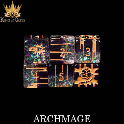 "ARCHMAGE" - MAGICAL DICE SET - KING OF CRITS ORIGINAL