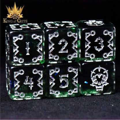 "CRYPT OF THE NECROMANCER" - RESIN DICE SET - KING OF CRITS ORIGINAL