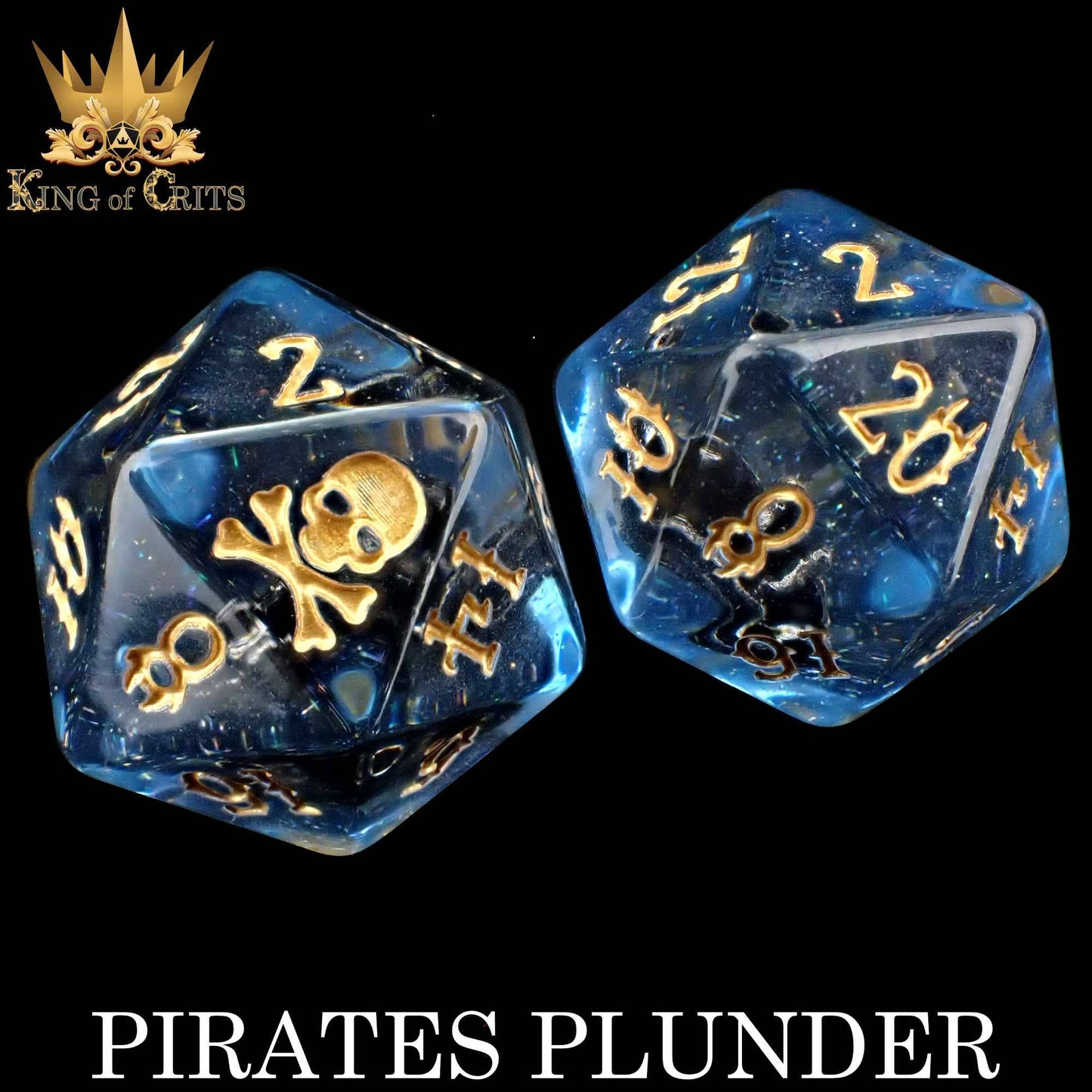 "PIRATE'S PLUNDER" - SWASHBUCKLER DICE SET - KING OF CRITS ORIGINAL