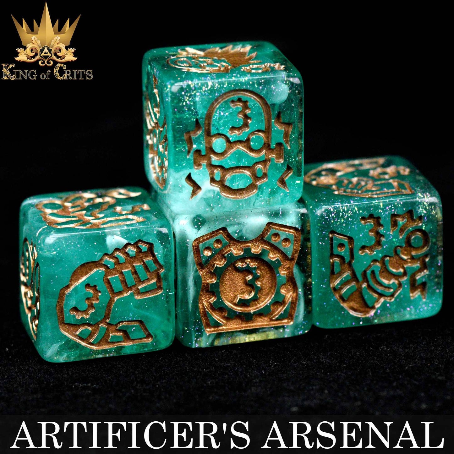 "ARTEFICER'S ARSENAL" - RESIN DICE - KING OF CRITS ORIGINAL