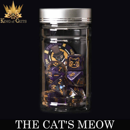 "THE CAT'S MEOW" - RESIN DICE SET - KING OF CRITS ORIGINAL
