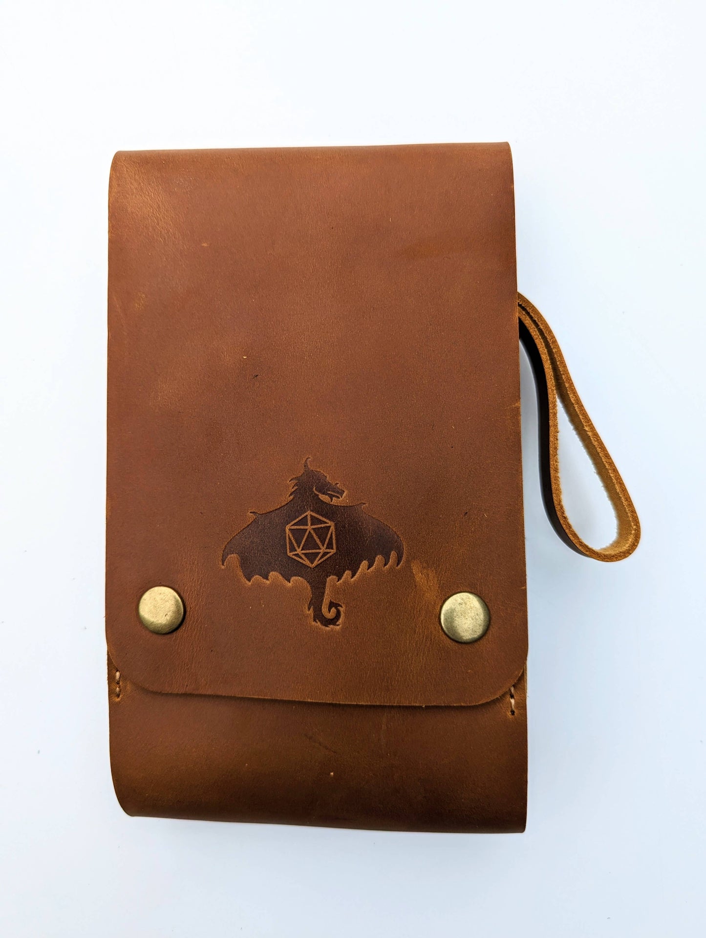 HÜTER DER RELIKTE - WÜRFELTASCHE - LEDER - MIT GLASBEHÄLTERN
