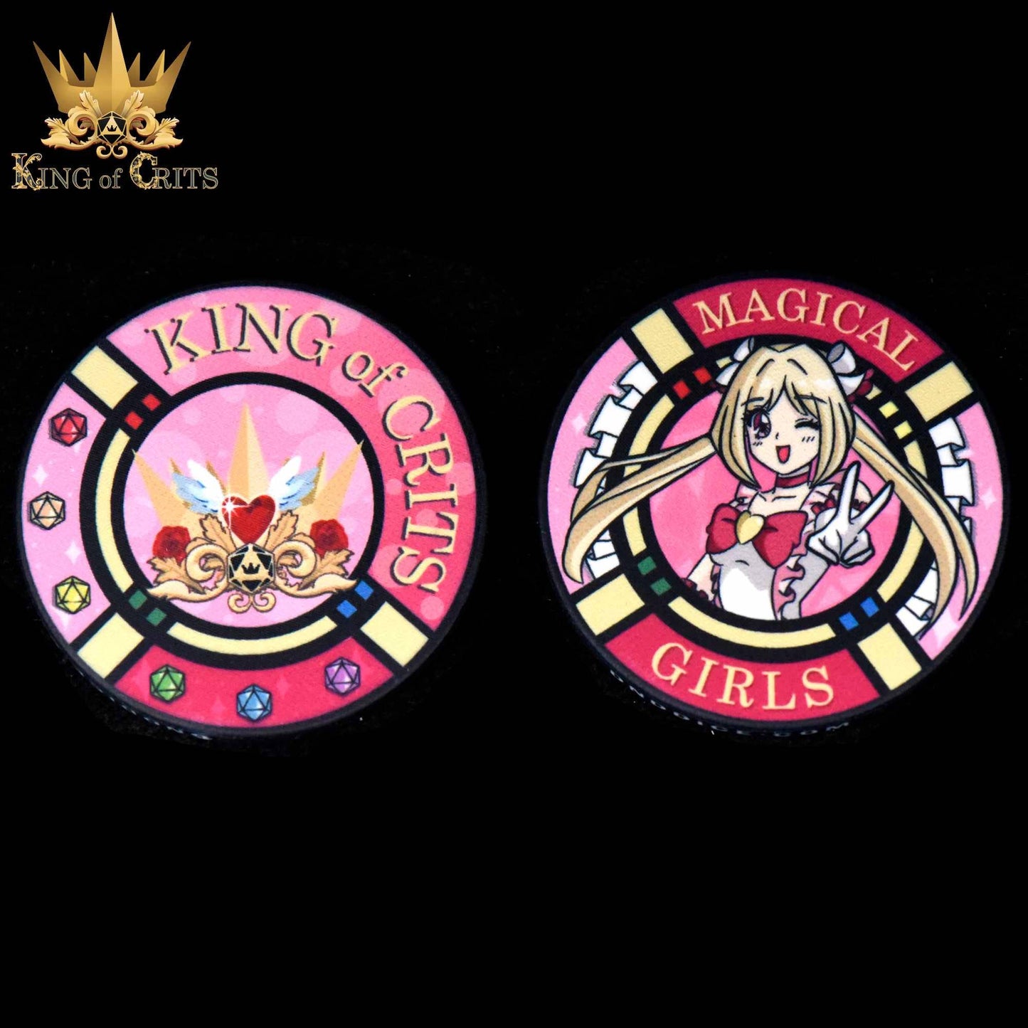 "MAGICAL GIRLS" - RESIN DICE SET - KING OF CRITS ORIGINAL