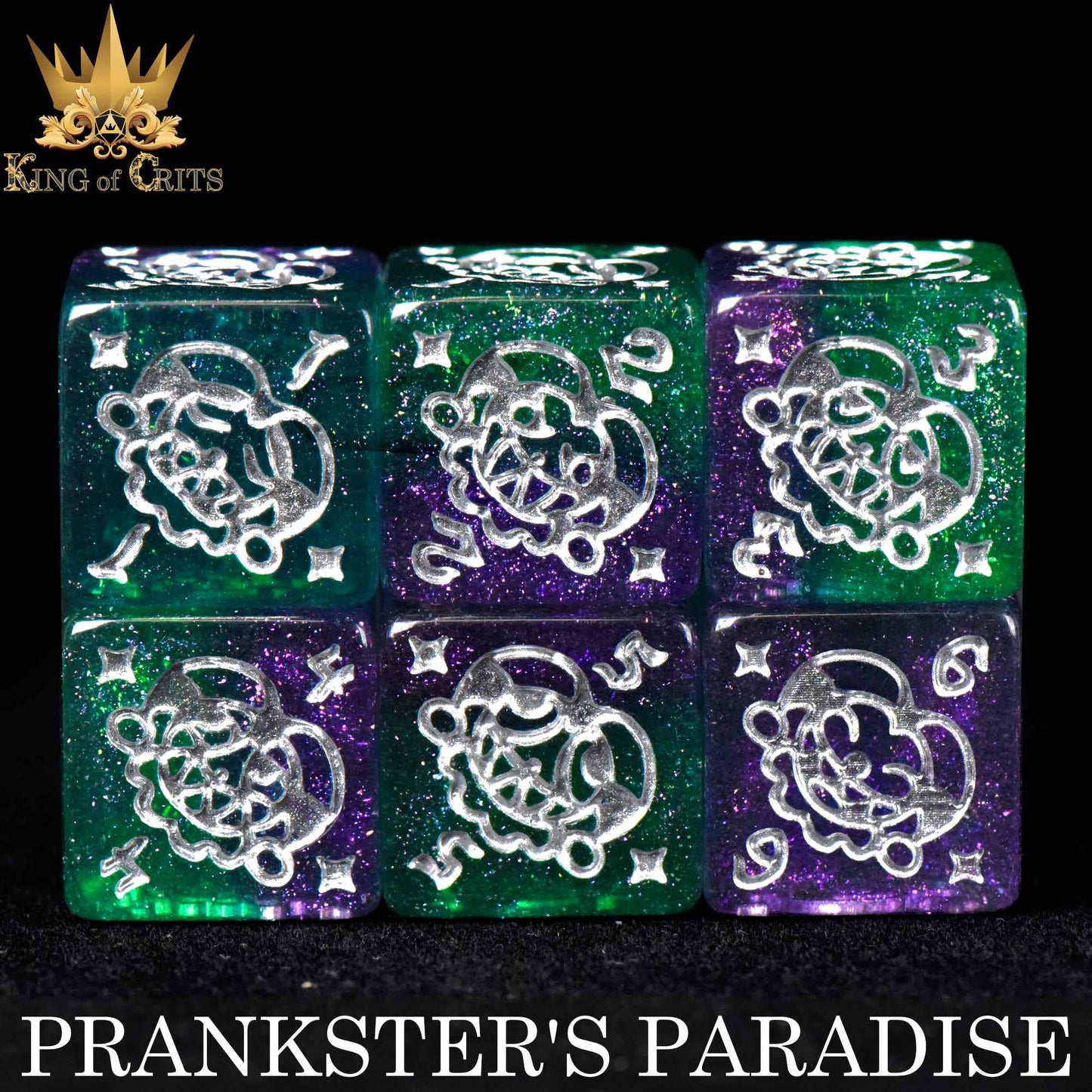 "PRANKSTER'S PARADISE" - RESIN DICE - KING OF CRITS ORIGINAL