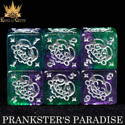 "PRANKSTER'S PARADISE" - RESIN DICE - KING OF CRITS ORIGINAL