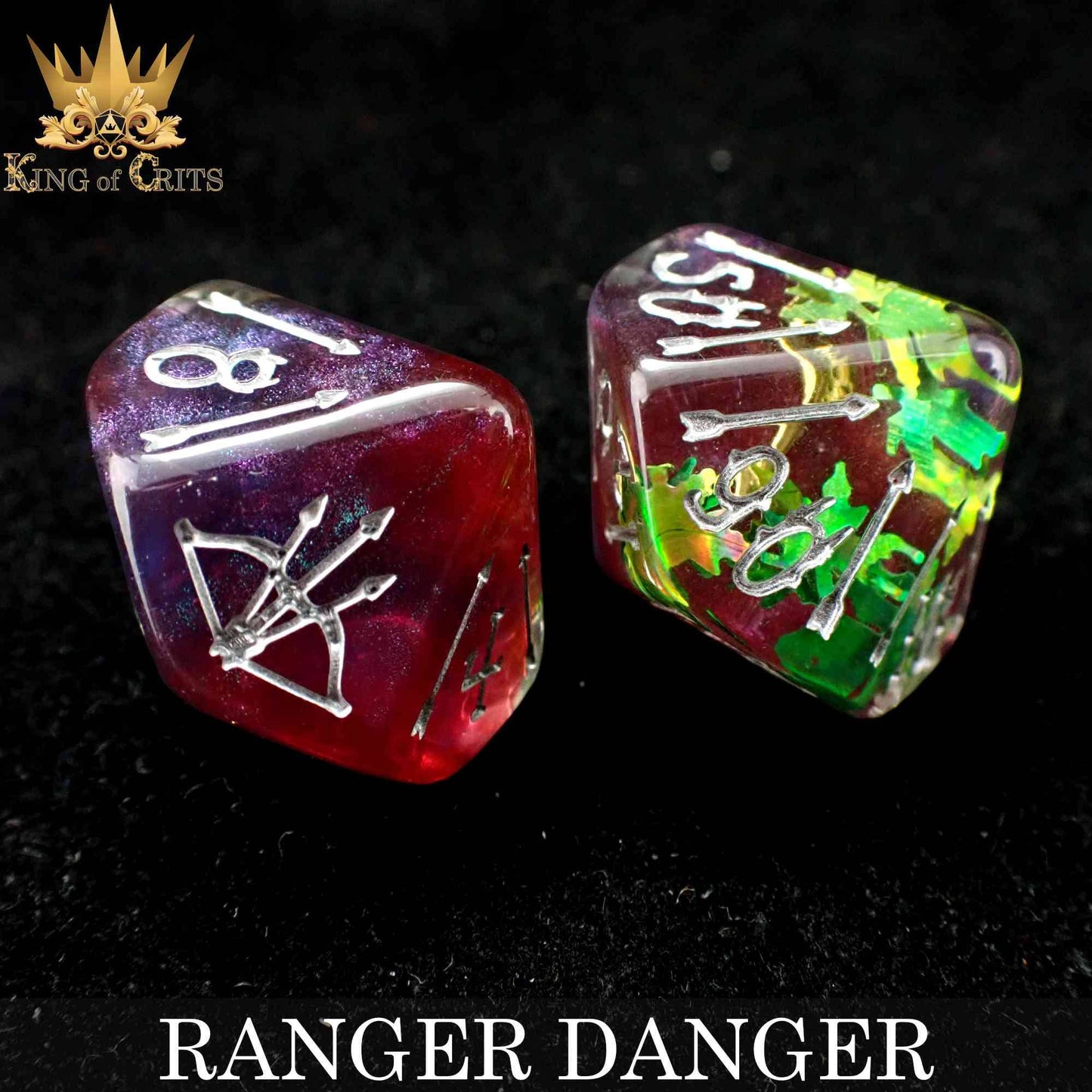 "RANGER DANGER" - HUNTER DICE SET - CING OF CRITS ORIGINAL