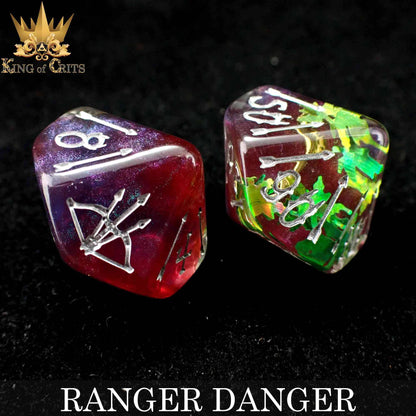 "RANGER DANGER" - HUNTER DICE SET - CING OF CRITS ORIGINAL
