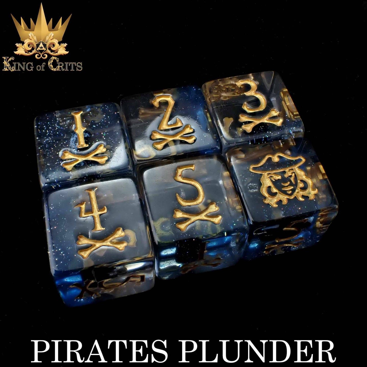 "PIRATE'S PLUNDER" - SWASHBUCKLER DICE SET - KING OF CRITS ORIGINAL