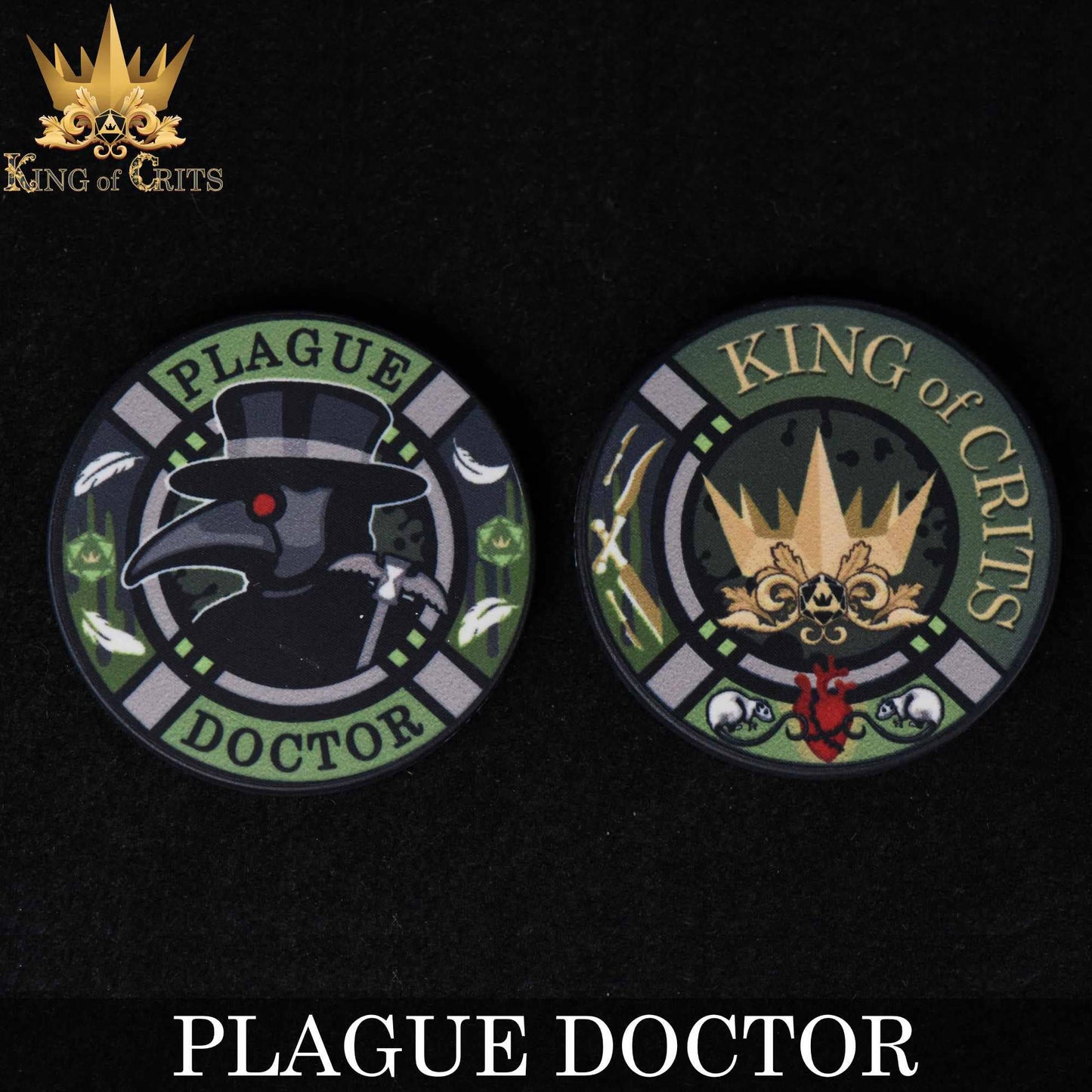 "PLAGUE DOCTOR" - 11 PIECE DICE SET - KING OF CRITS ORIGINAL
